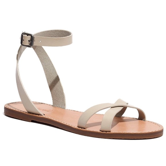 Madewell Boardwalk Sandals Tan Ankle Strap Size 8 - Picture 1 of 5